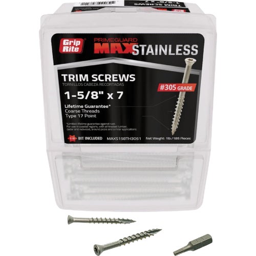 MAXS158TH3051 Grip-Rite Max Stainless Steel Deck Screws