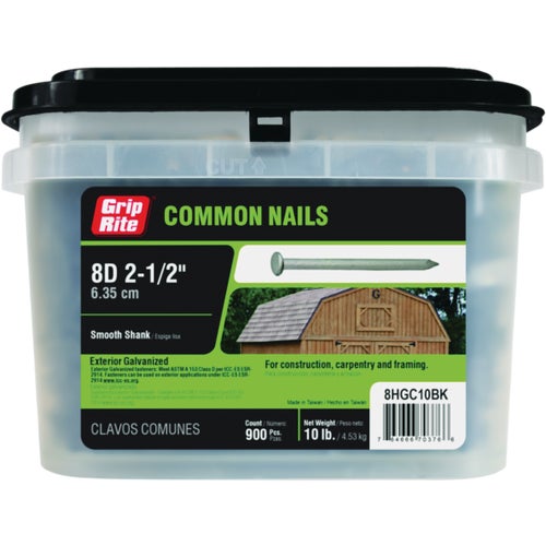 8HGC10BK Grip-Rite Hot Galvanized Common Nail