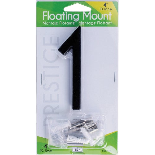 FM-4BK/1 Midwest Fastener Hy-Ko Black Floating Mount House Number