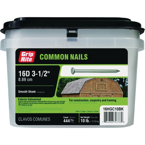 16HGC10BK Grip-Rite Hot Galvanized Common Nail