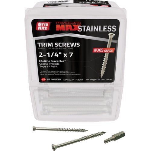 MAXS214TH3051 Grip-Rite Max Stainless Steel Deck Screws