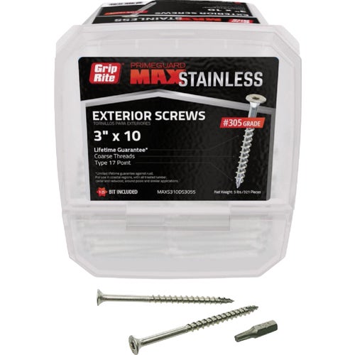 MAXS310DS3055 Grip-Rite Max Stainless Steel Deck Screws