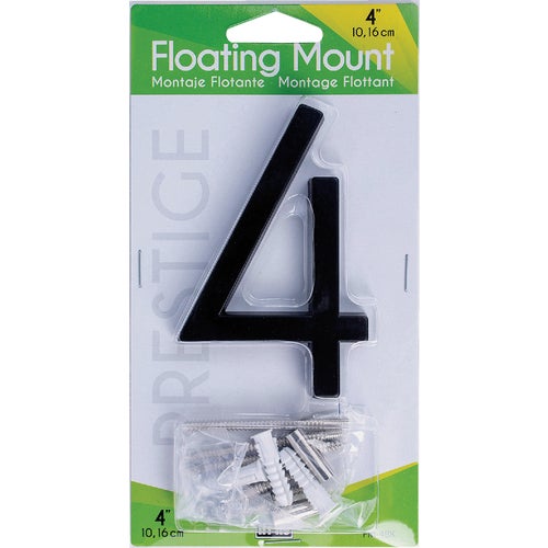 FM-4BK/4 Midwest Fastener Hy-Ko Black Floating Mount House Number