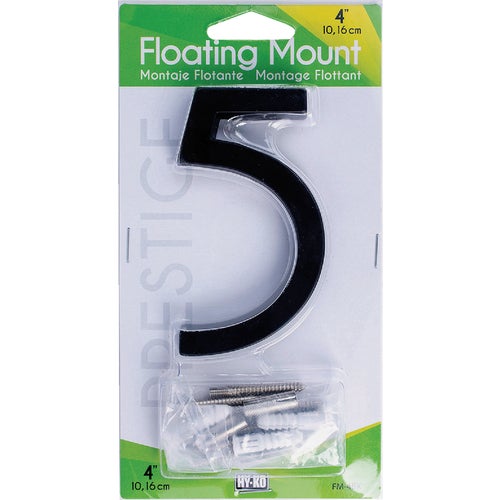 FM-4BK/5 Midwest Fastener Hy-Ko Black Floating Mount House Number