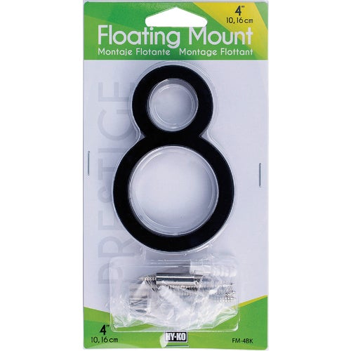 FM-4BK/8 Midwest Fastener Hy-Ko Black Floating Mount House Number