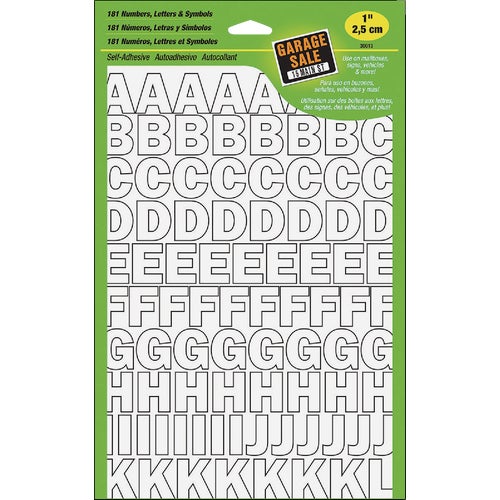 30013 Midwest Fastener Hy-Ko Vinyl Numbers, Letters & Symbols