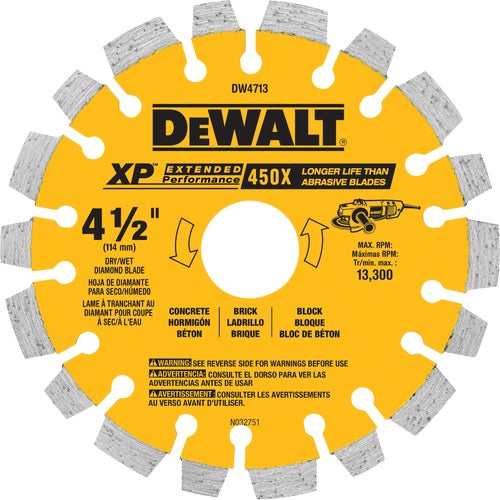 DW4713T DeWalt XP Segmented Diamond Blade