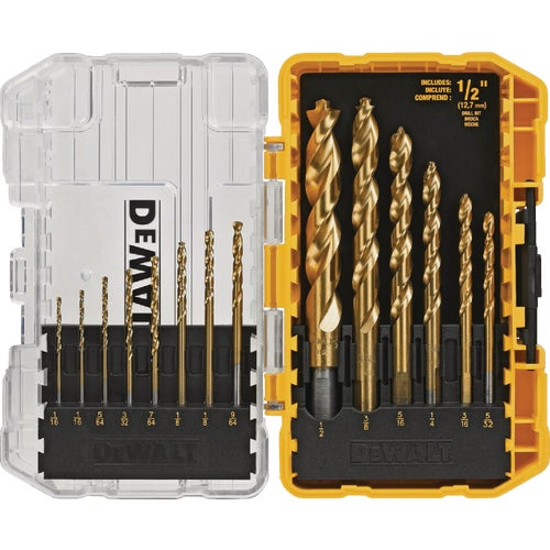 DW1354 DeWalt Titanium Pilot Point Drill Bit Set