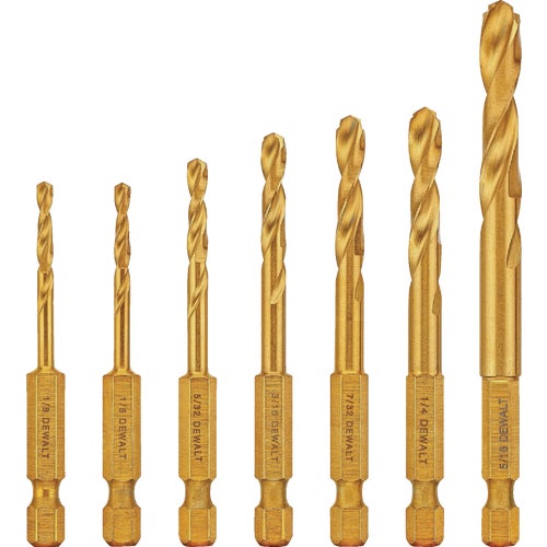 DD5157 DEWALT Impact Ready 7-Piece Titanium Drill Bit Set