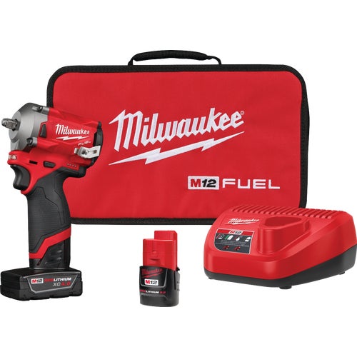 2554-22 Milwaukee M12 FUEL Lithium-Ion Brushless Stubby Cordless Impact Wrench Kit