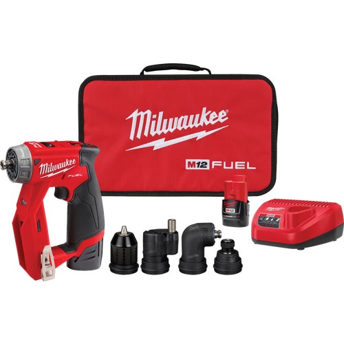 2505-22 Milwaukee M12 FUEL Lithium-Ion Brushless Cordless Drill/Driver Kit w/Attachments