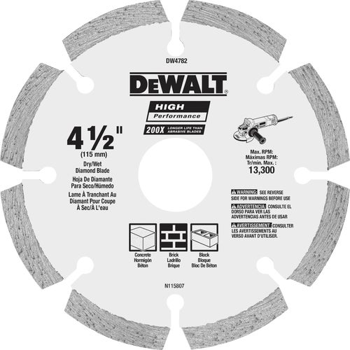 DW4782 DeWalt HP Segmented Diamond Blade