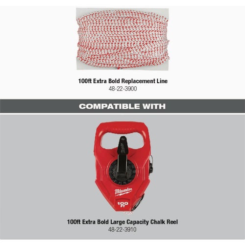 48-22-3900 Milwaukee 100 Ft. Braided Extra Bold Chalk Line