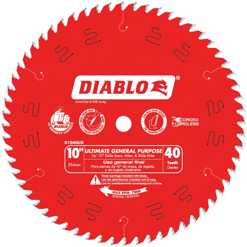 D1040UX Diablo General Purpose Circular Saw Blade