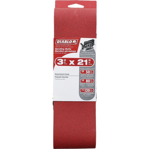 DCB321ASTS05G Diablo Sanding Belt, Assorted Grits