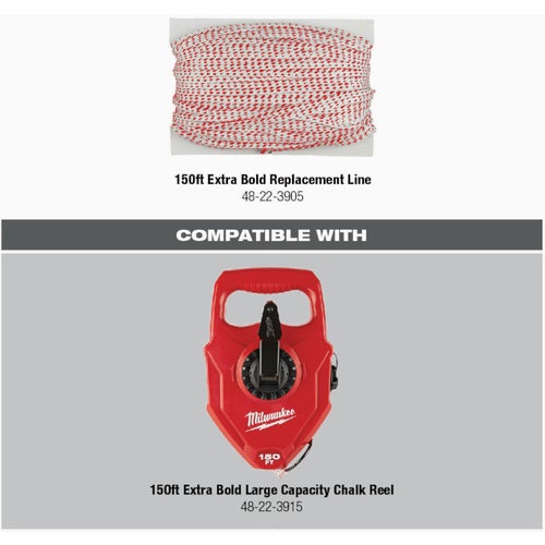 48-22-3905 Milwaukee 150 Ft. Extra Bold Braided Chalk Line