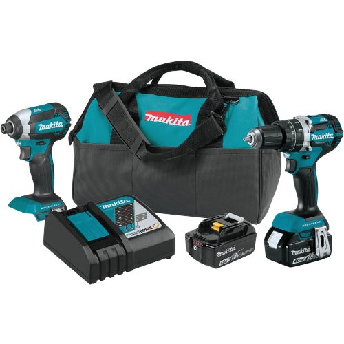 XT269M Makita 18V LXT Li-Ion Brushless Hammer Drill & Impact Cordless Tool Combo Kit