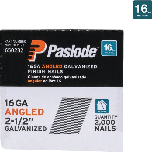 650232 Paslode 16-Gauge 20 Degree Galvanized Finish Nails