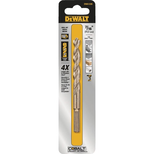 DWA1228 DEWALT Pilot Point Industrial Cobalt Drill Bit