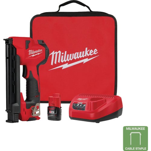 2448-21 Milwaukee M12 Cordless Cable Stapler Kit