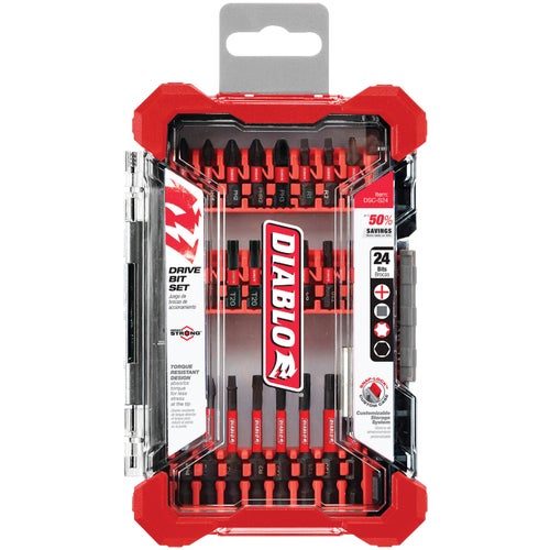 DSC-S24 Diablo 24-Piece Impact Screwdriver Bit Set