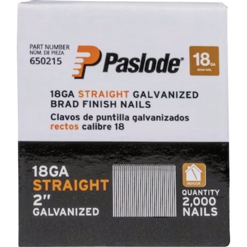 650215 Paslode 18-Gauge Galvanized Straight Brad Nails