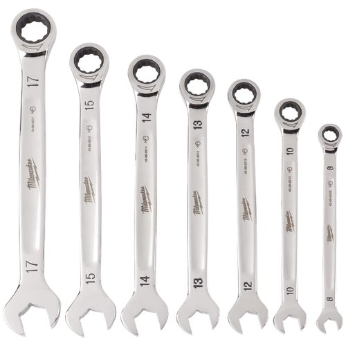 48-22-9506 Milwaukee 7-Piece Metric Ratcheting Combination Wrench Set