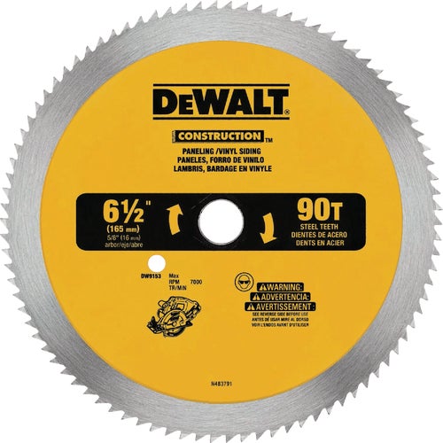 DW9153 DEWALT Vinyl and Paneling Circular Saw Blade