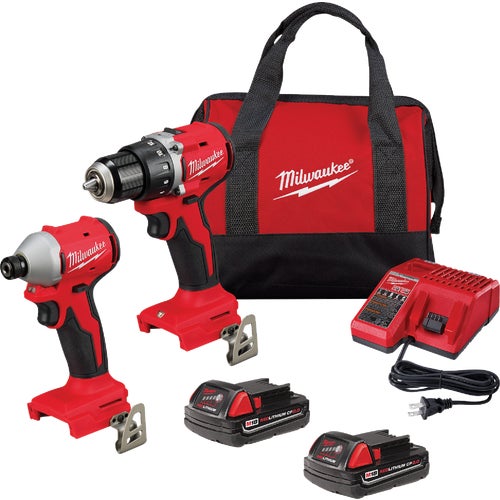 3692-22CT Milwaukee M18 Li-Ion Brushless Drill/Driver & Impact Cordless Tool Combo Kit