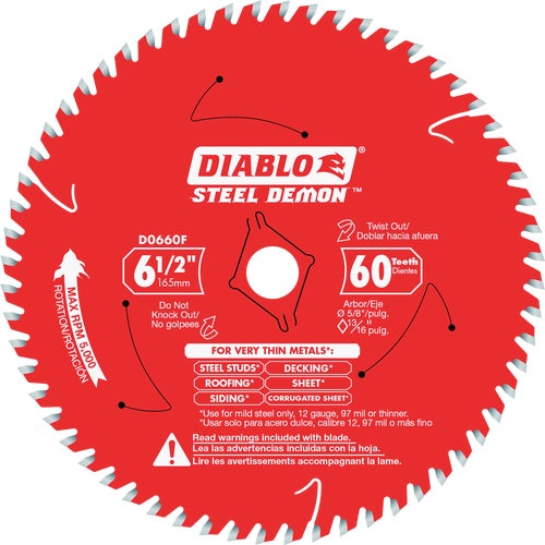 D0660FA Diablo Steel Demon Mild Steels Circular Saw Blade