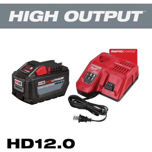 48-59-1200 Milwaukee M18 REDLITHIUM High Output Li-Ion Tool Battery w/Rapid Charger