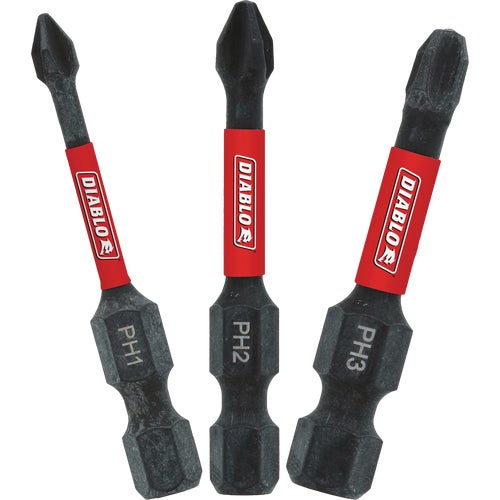 DPHV2-S3 Diablo 3-Piece Phillips 2 In. Impact Screwdriver Bit Set