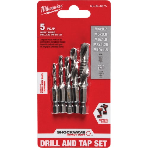 48-89-4875 Milwaukee Shockwave Metric Tap Drill Bit Set