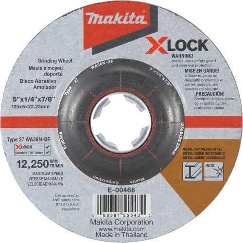 E-00468 Makita X-Lock Metal/Stainless Grinding Cut-Off Wheel