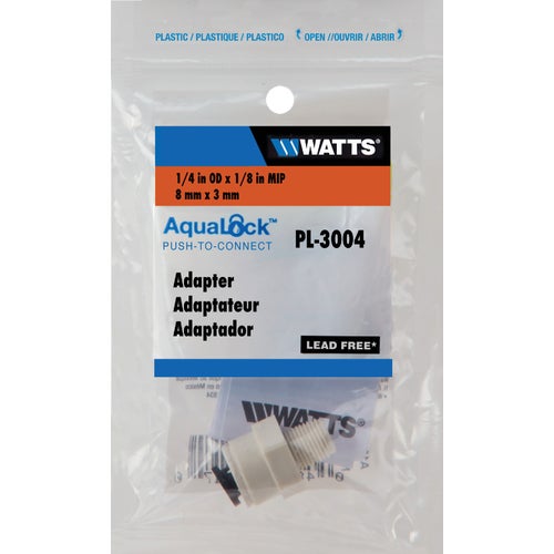 PL-3004 Watts Aqualock Push-to-Connect MPT Plastic Adapter