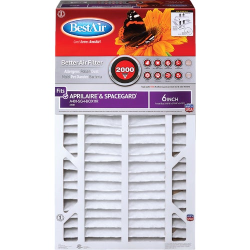 A401-SG4-BOX11R BestAir Aprilaire/SpaceGard Air Filter MERV 11 Furnace Filter