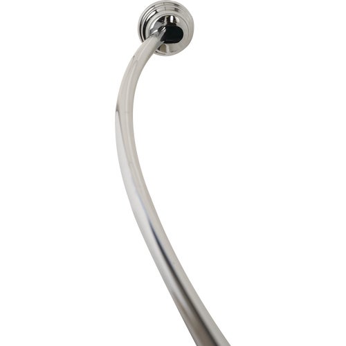 35635ALSSL Zenna Home NeverRust Curved Shower Rod, Fixed or Tension Mount