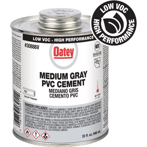 30886V Oatey Low Voc Gray PVC Cement