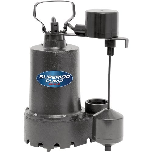 92341 Superior Pump Cast Iron Submersible Sump Pump, Side Discharge