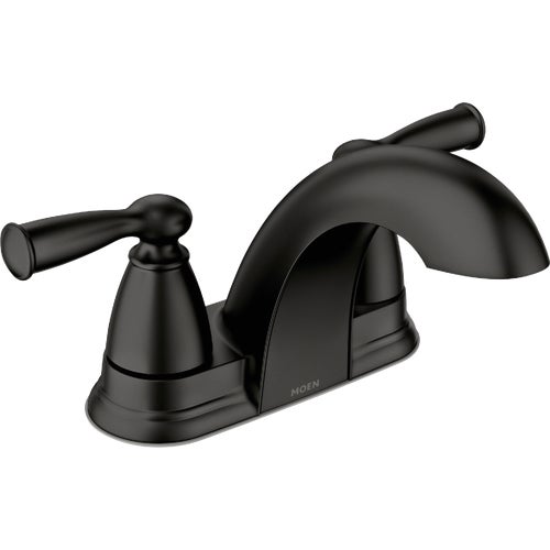 84942BL Moen Banbury 2-Lever Handle Low-Arc Bathroom Faucet with Pop-Up