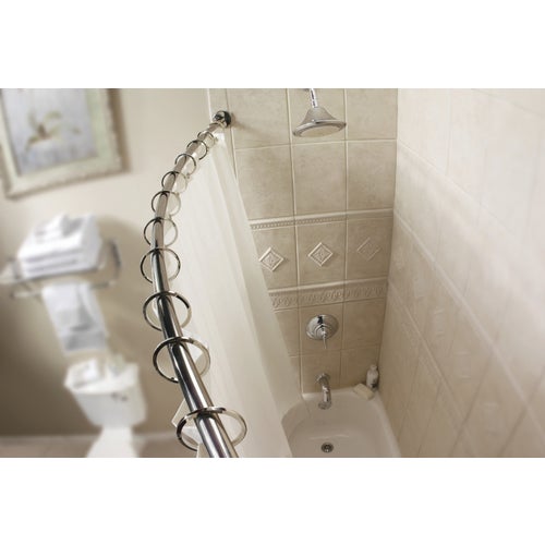 DN2160BN Moen 54 In. To 72 In. Adjustable Curved Shower Rod with Mounting Plate