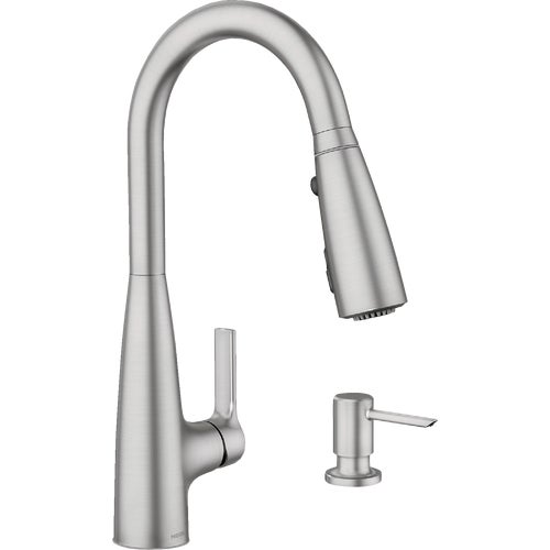 87627EISRS Moen Haelyn Single-Handle Pull-Down ColorCue Temperature Kitchen Faucet