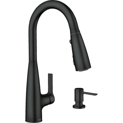 87627EIBL Moen Haelyn Single-Handle Pull-Down ColorCue Temperature Kitchen Faucet