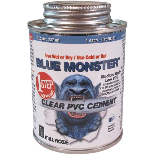 76033 BLUE MONSTER Weatherproof 1-Step PVC Cement