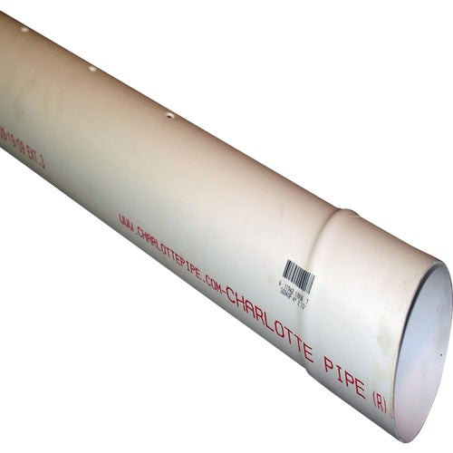 PVC 30040P 0800 Charlotte Pipe Perforated PVC Drain & Sewer Pipe (2-Row)