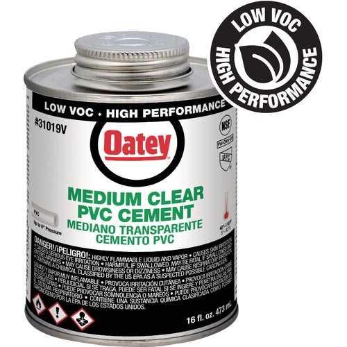 31019V Oatey Low Voc Medium Bodied Clear PVC Cement