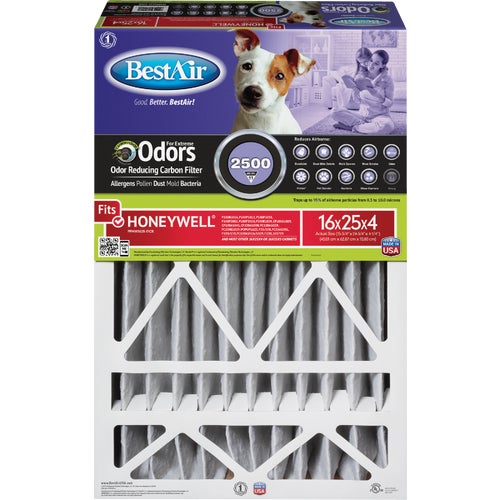 PFHW1625-11CR BestAir Honeywell MERV 11 Odor Eliminating Furnace Filter