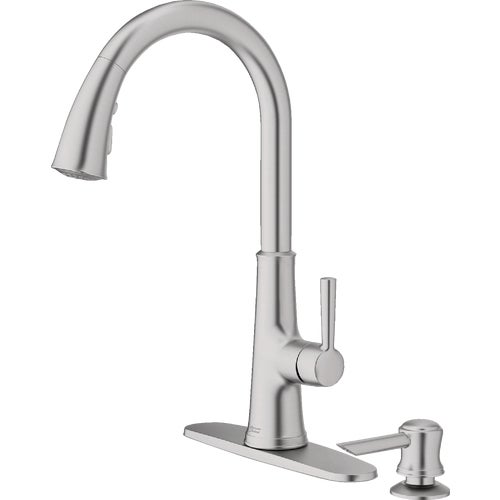 9319300.075 American Standard Maven Single Handle Lever Pull-Down Kitchen Faucet with Soap Dispenser