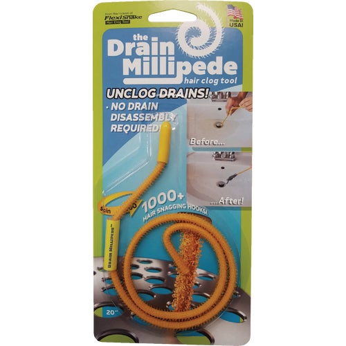 FSMPD FlexiSnake Drain Millipede Hair Snake Flexible Stick Drain Opener