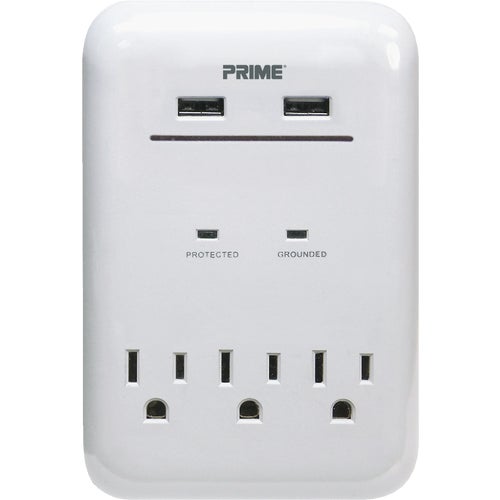 PBUSB343S Prime Wire & Cable 3-Outlet USB Charger